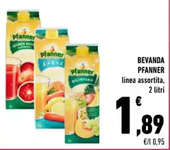 Conad BEVANDE PFANNER linea assortita, 2 litri offerta