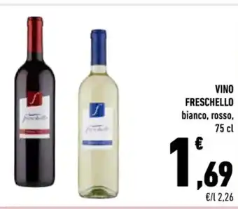 Conad VINO FRESCHELLO bianco, rosso, 75 cl offerta