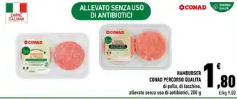 Conad HAMBURGER CONAD PERCORSO QUALITA 200 g offerta