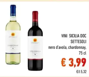 Conad VINI SICILIA DOC SETTESOLI 75 cl offerta