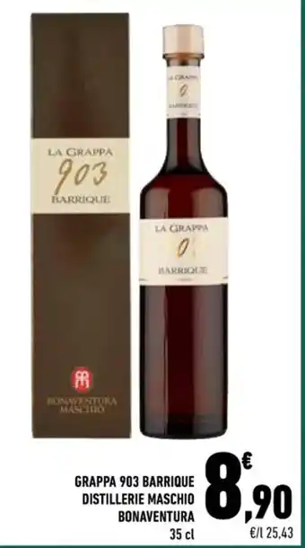 Conad GRAPPA 903 BARRIQUE DISTILLERIE MASCHIO BONAVENTURA 35 cl offerta