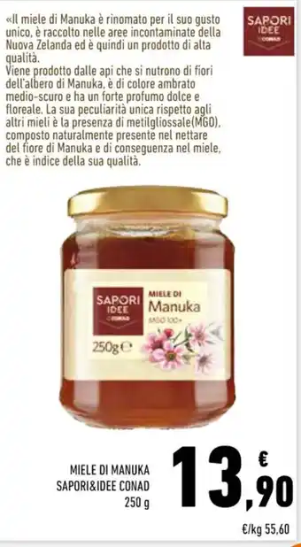 Conad MIELE DI MANUKA SAPORI&IDEE CONAD 250 g offerta