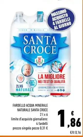 Conad FARDELLO ACQUA MINERALE NATURALE SANTA CROCE 2 l x 6 offerta