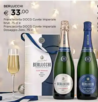 Esselunga BERLUCCHI Franciacorta DOCG Cuvée Imperiale brut, 75 cl e Franciacorta DOCG Cuvée Imperiale Dosaggio Zero, 75 cl offerta