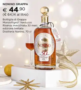 Esselunga NONINO GRAPPA 70 cl offerta