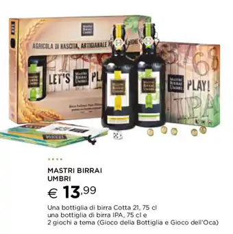 Esselunga MASTRI BIRRAI UMBRI Una bottiglia di birra Cotta 21, 75 cl offerta