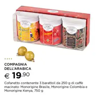 COMPAGNIA DELL'ARABICA Cofanetto contenente 3 barattoli da 250 g