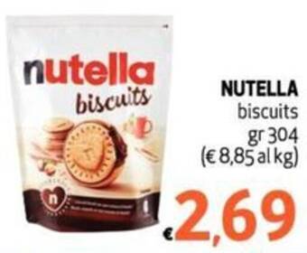 SuperW NUTELLA biscuits gr 304 offerta