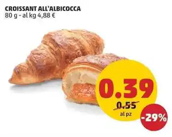 PENNY CROISSANT ALL'ALBICOCCA 80 g offerta