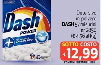 Detersivo in polvere DASH 57 misurini gr 2850