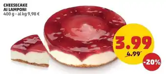 PENNY CHEESECAKE AI LAMPONI 400 g offerta
