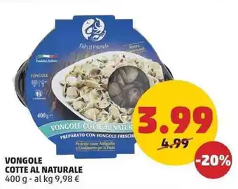 PENNY VONGOLE COTTE AL NATURALE 400 g offerta
