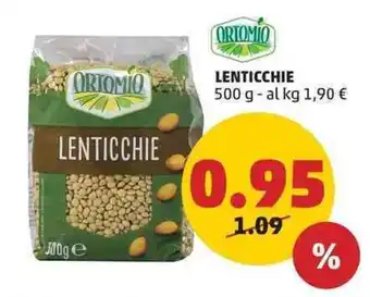 PENNY ORTOMIO LENTICCHIE 500 g offerta
