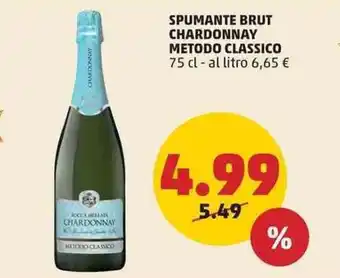 PENNY SPUMANTE BRUT CHARDONNAY METODO CLASSICO 75 cl offerta