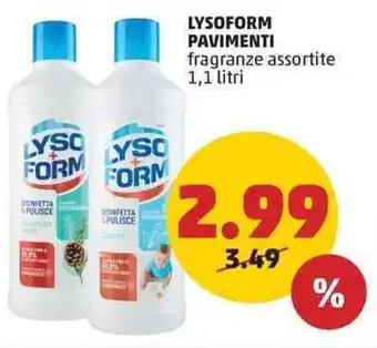 PENNY LYSOFORM PAVIMENTI fragranze assortite 1,1 litri offerta