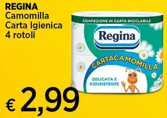 Coop REGINA Camomilla Carta Igienica 4 rotoli offerta