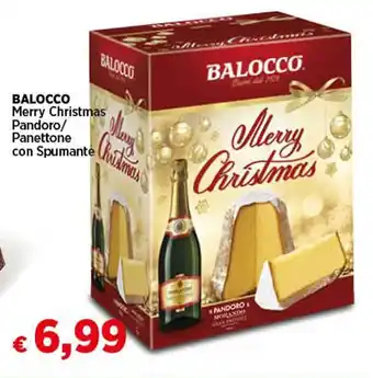Coop BALOCCO Merry Christmas Pandoro/ Panettone con Spumante offerta