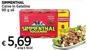 Coop SIMMENTHAL Carne in Gelatina 90 g x6 offerta