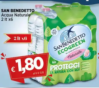 Coop SAN BENEDETTO Acqua Naturale 2 It x6 offerta