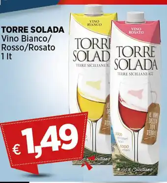 Coop TORRE SOLADA Vino Bianco/ Rosso/Rosato 1 It offerta