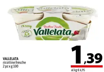 A&O VALLELATA ricottine fresche 2 pz x g 100 offerta