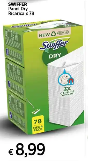 Coop SWIFFER Panni Dry Ricarica x 78 offerta