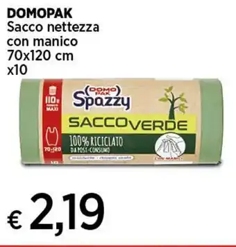 DOMOPAK Sacco nettezza con manico 70x120 cm x10