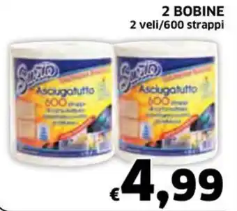 2 BOBINE 2 veli/600 strappi