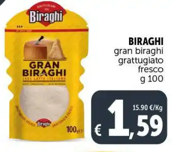 BIRAGHI gran biraghi grattugiato fresco g 100