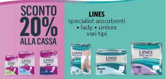 Deco Supermercati LINES specialist assorbenti • lady • unisex vari tipi offerta