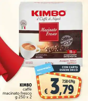 Deco Supermercati KIMBO caffè macinato fresco g 250 x 2 offerta