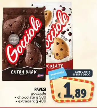 Deco Supermercati PAVESI gocciole • chocolate g 500 • extradark g 400 offerta