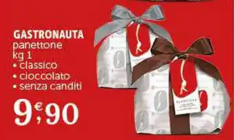Deco Supermercati GASTRONAUTA panettone kg 1 • classico • cioccolato • senza canditi offerta