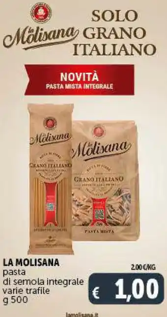 Deco Supermercati LA MOLISANA pasta di semola integrale varie trafile g 500 offerta