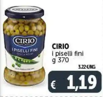Deco Supermercati CIRIO i piselli fini g 370 offerta