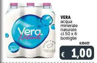 Deco Supermercati VERA acqua minerale naturale cl 50 x 6 bottiglie offerta