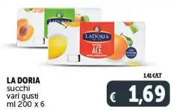 Deco Supermercati LA DORIA succhi vari gusti ml 200 x 6 offerta