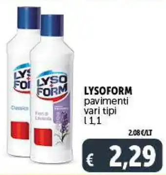 Deco Supermercati LYSOFORM pavimenti vari tipi l 1,1 offerta