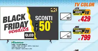 Hisense E79KQ - Tvc QLED SMART TV 55''