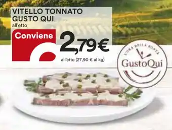 Ipercoop VITELLO TONNATO GUSTO QUI all'etto offerta