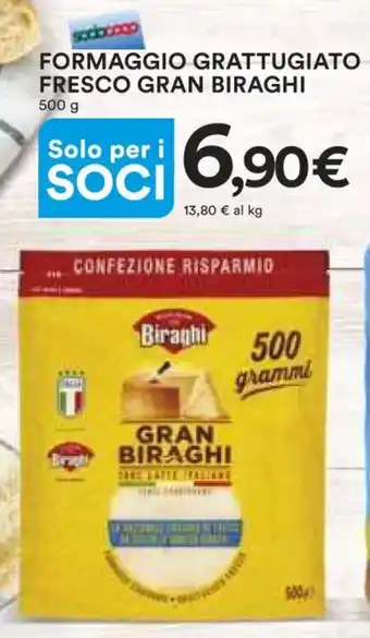 Ipercoop FORMAGGIO GRATTUGIATO FRESCO GRAN BIRAGHI 500g offerta