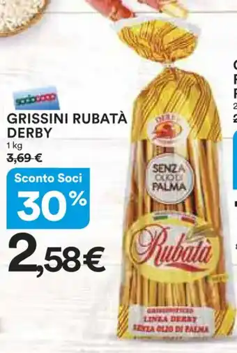 Ipercoop GRISSINI RUBATÀ DERBY 1 kg offerta