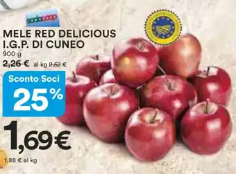 Ipercoop MELE RED DELICIOUS I.G.P. DI CUNEO 900 g offerta