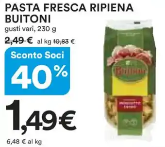 Ipercoop PASTA FRESCA RIPIENA BUITONI gusti vari, 230 g offerta