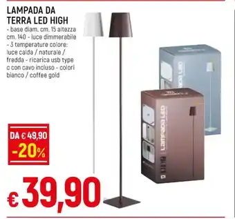 LAMPADA DA TERRA LED HIGH