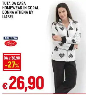 Galassia TUTA DA CASA HOMEWEAR IN CORAL DONNA ATHENA BY LIABEL offerta
