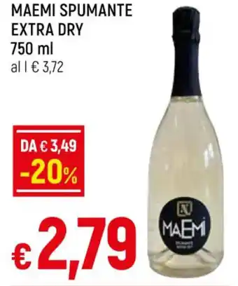 Galassia MAEMI SPUMANTE EXTRA DRY 750 ml offerta