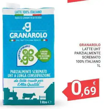 Eté GRANAROLO LATTE UHT PARZIALMENTE SCREMATO 100% ITALIANO 1L offerta