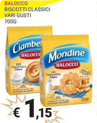 Eté BALOCCO BISCOTTI CLASSICI VARI GUSTI 700G offerta