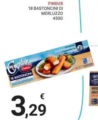 Eté FINDUS 18 BASTONCINI DI MERLUZZO 450G offerta